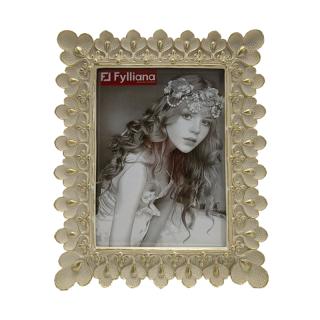 Photo frame Fylliana Flower 15x20 in gold color ,size 22x1,8x26,5cm