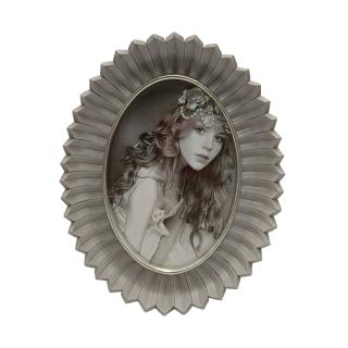 Photo frame Oval Fylliana 15x20 in silver color ,size 21x2,5x25,5cm