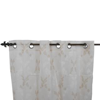 Curtain Fylliana in cream and white color with floral pattern, size 140*260cm