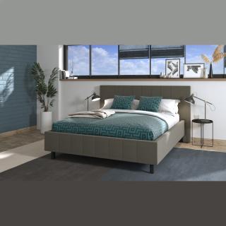 Double bed Fylliana Bazel Grey fabric primo 16 SIVA 193*214*110(160*200)