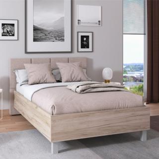 Single bed Fylliana Castello 120 Grey oak -Pink Fabric 136.5*211.5*93.5 (120*200)