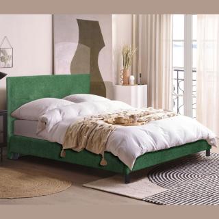 Bed Fylliana Channel in green color ,size 150x208cm