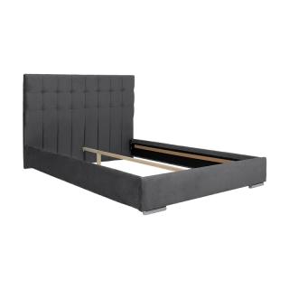 Bed Cagliari in grey color, size 167x214x115cm (160x200)