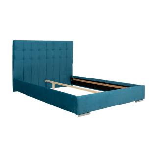 Bed Cagliari in petrol color, size 129x214x115cm (120x200)