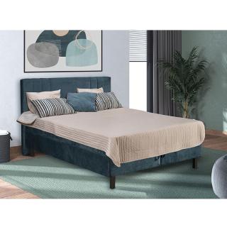 Double bed Loren dark blue color ,in size 209*165*115cm