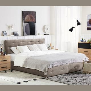 Double bed Libert in beige color ,size 220x170x110cm