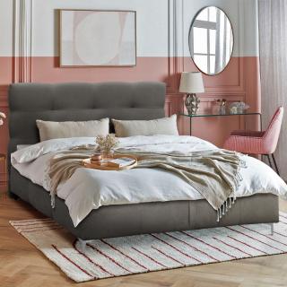 Double bed Fylliana Salvador in grey color ,size 220x170x110cm