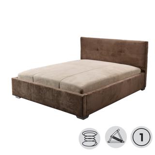 Double bed Fylliana Pegaz Fabric OO3 Orinoco 29 Brown / Fabric OO1 Orinoco 22 beige 178*218*105(160*200)