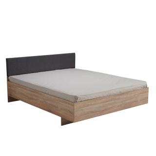 Double bed Fylliana Ritmo Sonoma with grey fabric SO XX2 SIVA 164*203*84.5