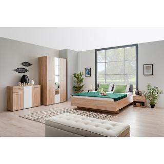 Double bed Fylliana Ritmo Sonoma with grey fabric SO XX2 SIVA 164*203*84.5