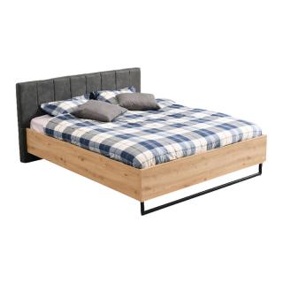 Double bed Fylliana Sardinia 160 Artisan oak / black 177.5*212*94