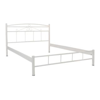 Metal bed Fylliana Calliope in white color ,size 100x210x99cm (90x200cm)
