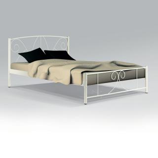 Metallic bed Fylliana Daniel in beige color, size 140*200cm