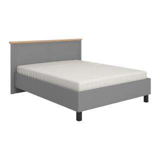 Double bed Valencia 160 in grey-artisan oak-grey mat color ,size 182.5*208*103.5 (160*200)cm