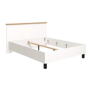 Double bed Valencia 160 in white-artisan oak-white mat color ,size 182.5*208*103.5 (160*200)cm