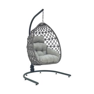 Folding Hanging Chair Fylliana Reena in grey color ,121x147x200