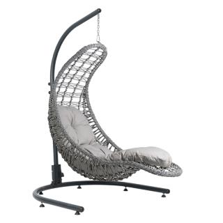 Hanging Chair Fylliana Alisha in grey color 121x165x200