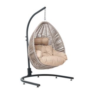 Hanging Chair Fylliana Anil in cappuccino color ,121x140x200