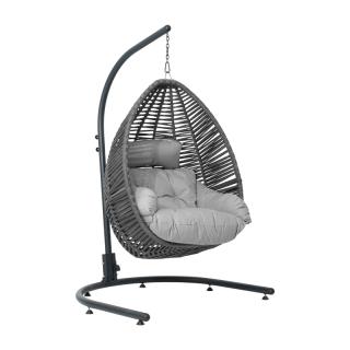 Hanging Chair Fylliana Anil in grey color ,121x140x200