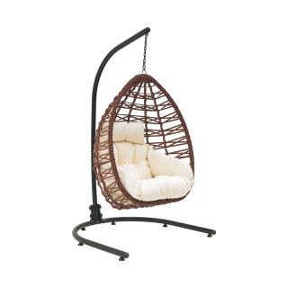Hanging Chair Fylliana Simran in brown color 121x140x200