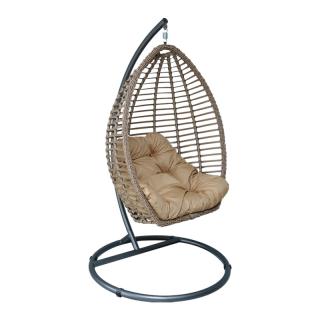 Hanging chair Fylliana Dima in brown color 105*195cm