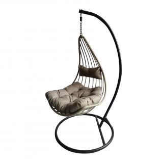 Hanging Chair Fylliana Bent in grey color 105*195cm