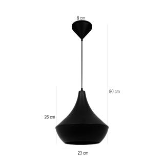 Single lamp Fylliana 233 in black color size 23*80cm