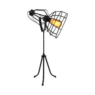 Metal table lamp Fylliana Cell in black color ,size 30x30x65cm