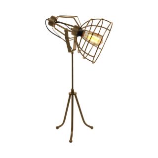 Metal table lamp Fylliana Cell in bronze color ,size 30x30x65εκ
