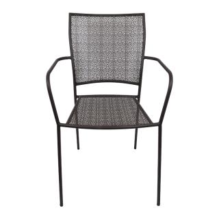 Metallic chair Fylliana in brown color 88801, size 56x56x89cm