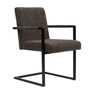 Metal Dinning chair Evita brown color ,size 50x47x85cm
