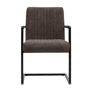 Metal Dinning chair Evita brown color ,size 50x47x85cm