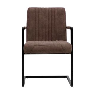 Metal Dinning chair Evita with arms taupe color ,size 50x47x85cm