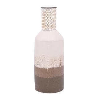 Metallic vase FL5667 in beige-brown color, size 15x41cm