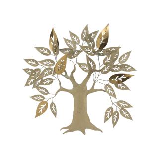 Metal decorative Tree Fylliana in gold color ,size 92x6,5x83cm