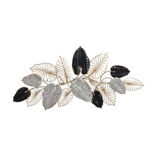 Metallic wall decoration Fylliana Leaves in gold color, size 131*4.5*61cm