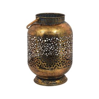 Metal candle holder Fylliana 1043 in bronze color ,size 22x22x30cm
