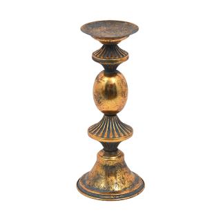 Metal candle holder Fylliana 3016 in bronze color ,size 14x14x32cm