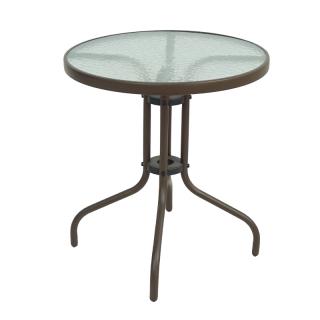 Round outdoot table Fylliana 072 metal in brown color ,size 80*70cm