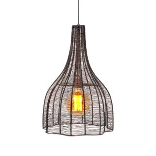 Metal hanging lamp Fylliana Cage in copper color ,size 35x55cm