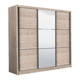 Wardrobe Fylliana Navara with mirror 245 OG Grey oak 242x60x215,5cm
