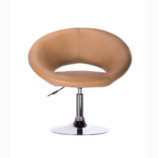Rotary chair Fylliana cream PU color, size 71*64*68/80cm