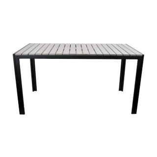 Table polywood Fylliana in grey color, size 140*70*73cm