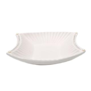 Cake plate Fylliana in white color, size 27.5*24.5*4cm