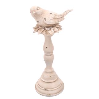 Decorative Bird Fylliana white color, size 28cm