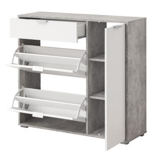 Shoe cabinet Fylliana Arco 2 Concrete - white 102x33x94,5cm