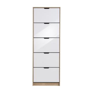 Shoe cabinet Hugo 25 F Sonoma-White Laquer 67*28*191.5