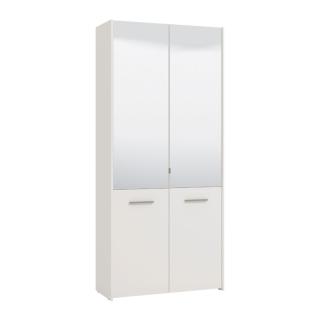 Shoe cabinet Menorca 2K 2OG in white color ,size 89.5*37.5*199cm