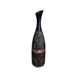 Polyresin vase Fylliana 2190 bronze color 13,5x13,5x49cm