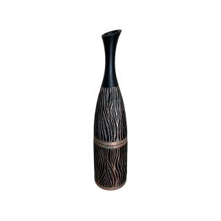 Polyresin vase Fylliana 2190 bronze color 14x14x60,5cm